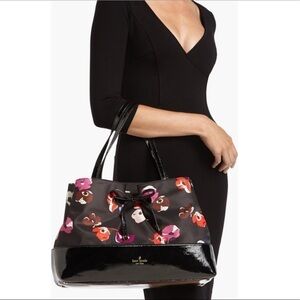 Kate Spade Maryanne nylon and patent floral print bag